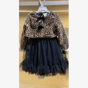 Rachel Zoe: Kids Leopard Faux-Fur Jacket and Tutu Dress Set