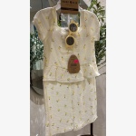 Title: Rabbit + Bear Organic Lemon Print 2-Piece Gauze Set with Sunglasses