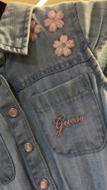 GUESS: Girls’ Lyocell Denim Dress with Floral Embroidery - Image 5