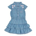 GUESS: Girls’ Lyocell Denim Dress with Floral Embroidery - Image 2